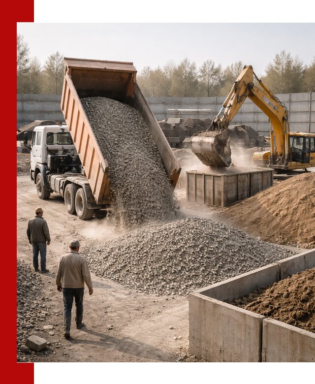 Доставка нерудных материалов с погрузкой и разгрузкой в Нижнекамске