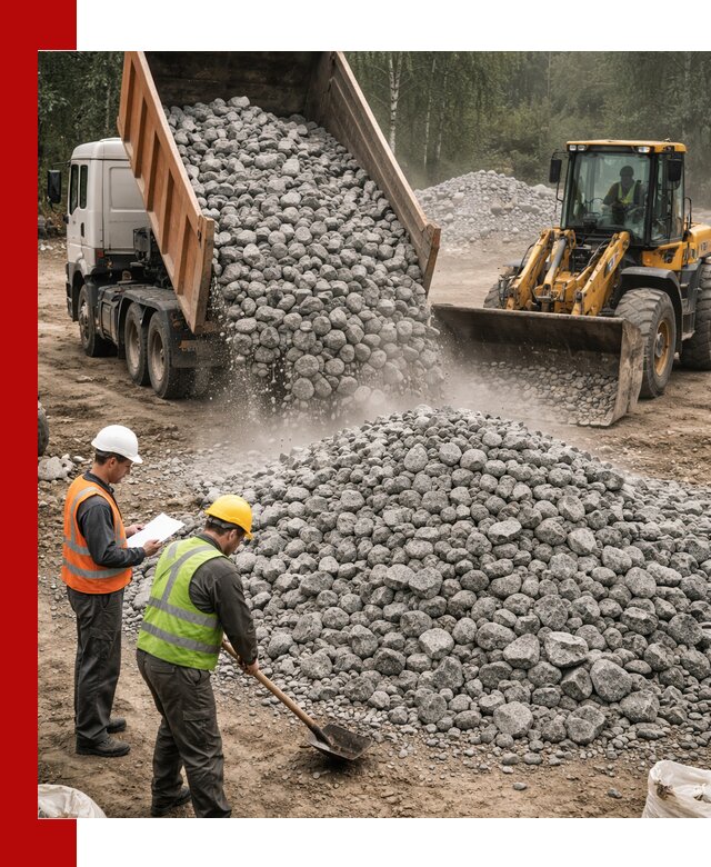 Гранитный щебень фракция 70-150 доставка в Нижнекамске