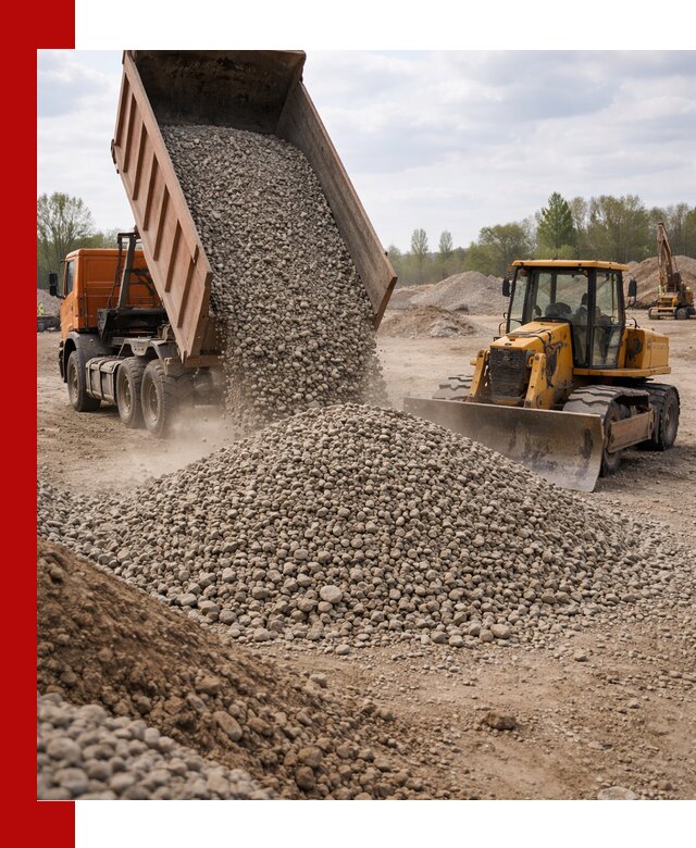 Доставка гравийного щебня фракции 40-70 в Нижнекамске