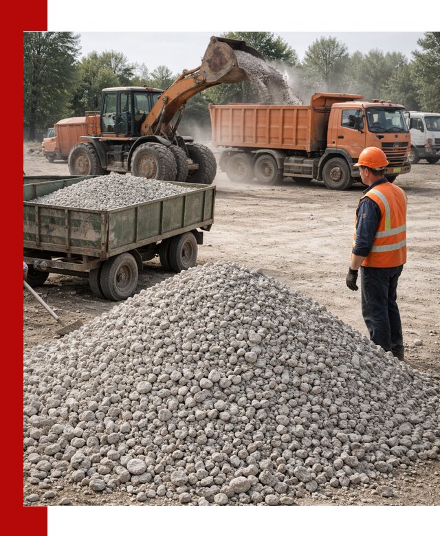 Доставка известнякового щебня фракция 20–40 в Нижнекамске