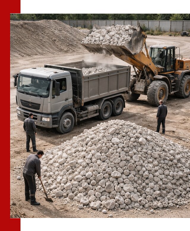 Известняковый щебень фракция 70–150 с доставкой в Нижнекамске