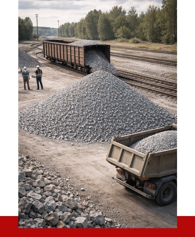 Железнодорожный щебень 20-60 в Нижнекамске от 1724 р. | ПРОНЕРУДНжм