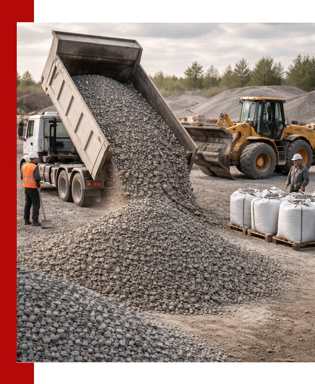 Бетонный щебень фракция 5–20 с доставкой в Нижнекамске