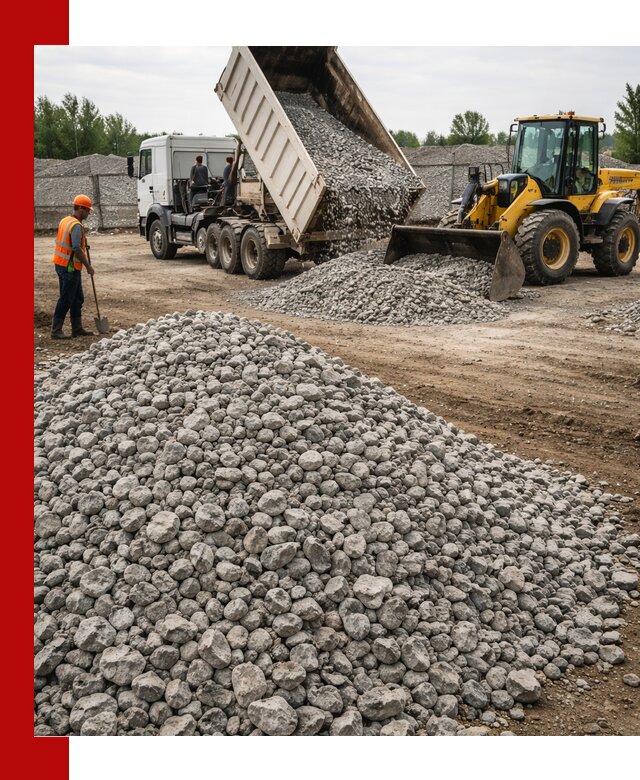 Доставка бетонного щебня фракции 40-70 в Нижнекамске