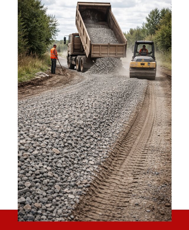 Щебень для отсыпки дороги в Нижнекамске от 2738 р. ПРОНЕРУДНжм