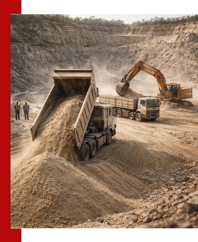 Карьерный песок навалом с доставкой в Нижнекамске