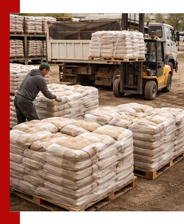 Карьерный песок в мешках с доставкой в Нижнекамске