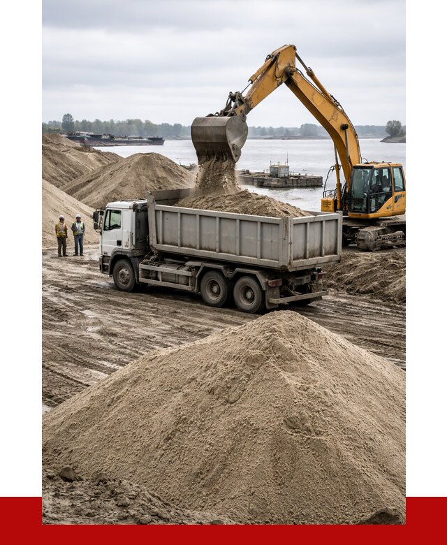Купить речной песок навалом в Нижнекамске от 1825 р., ПРОНЕРУДНжм