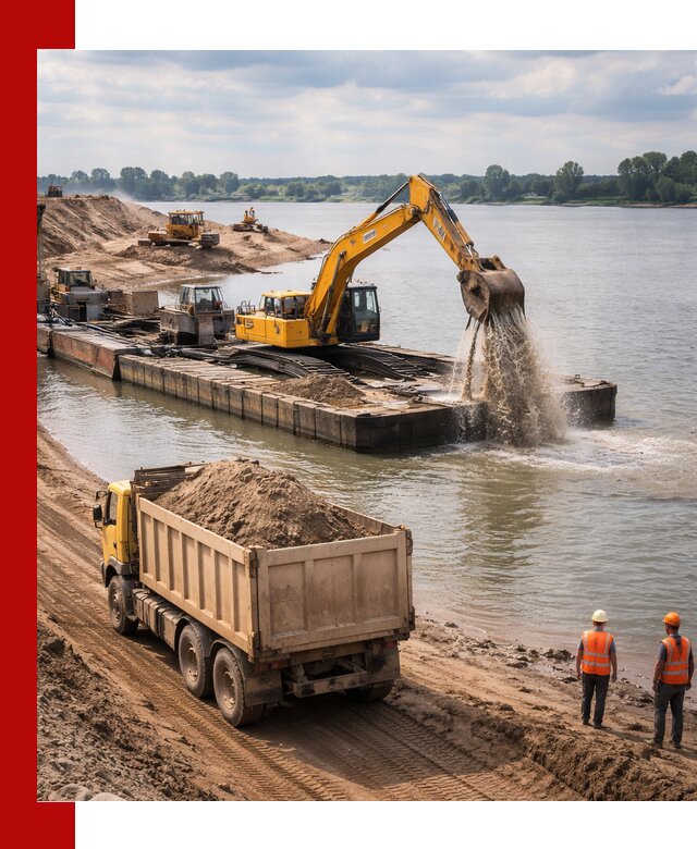 Намывной песок с доставкой в Нижнекамске оптом и в розницу