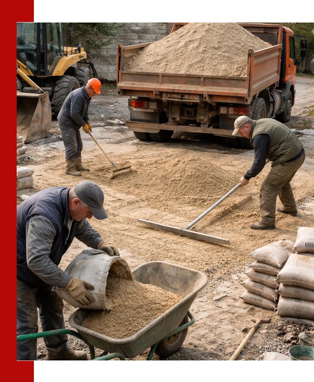 Поставка песка для стяжки в Нижнекамске с быстрой доставкой