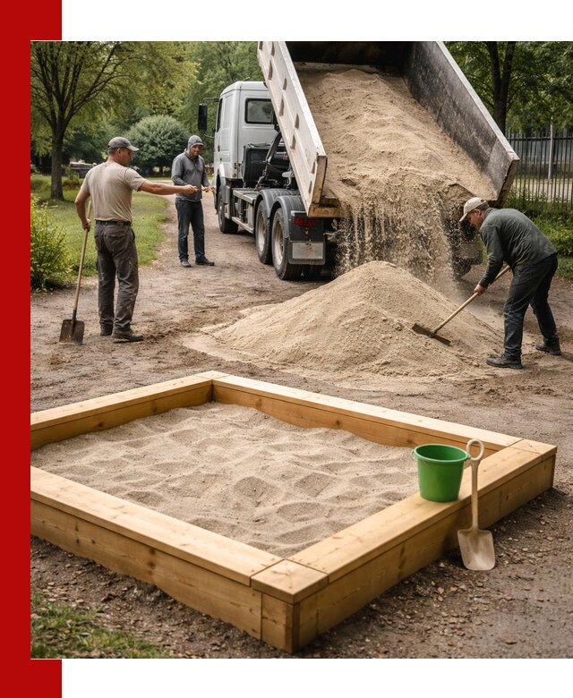 Песок для песочницы с доставкой в Нижнекамске недорого и чистый