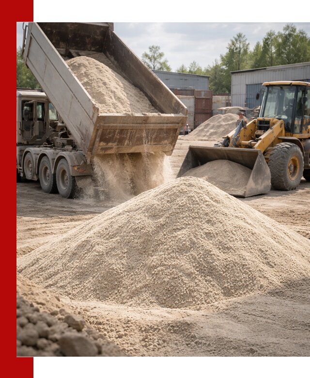 Кварцевый песок с доставкой в Нижнекамске для строительных работ