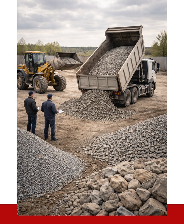Гравий и камень с доставкой в Нижнекамске от 4258 р. - ПРОНЕРУДНжм