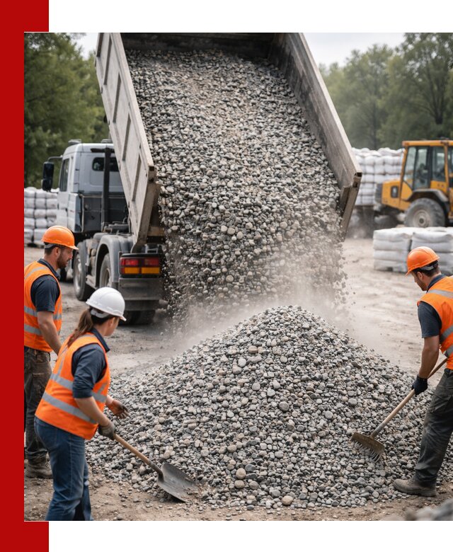 Доставка гравия и камня в Нижнекамске оптом и в розницу
