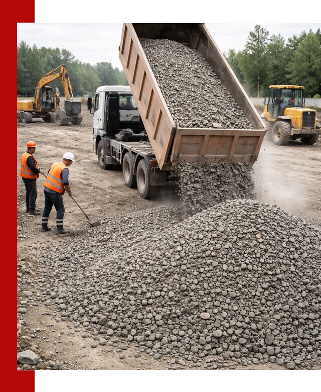 Доставка гравия фракции 40-70 в Нижнекамске оптом и в розницу