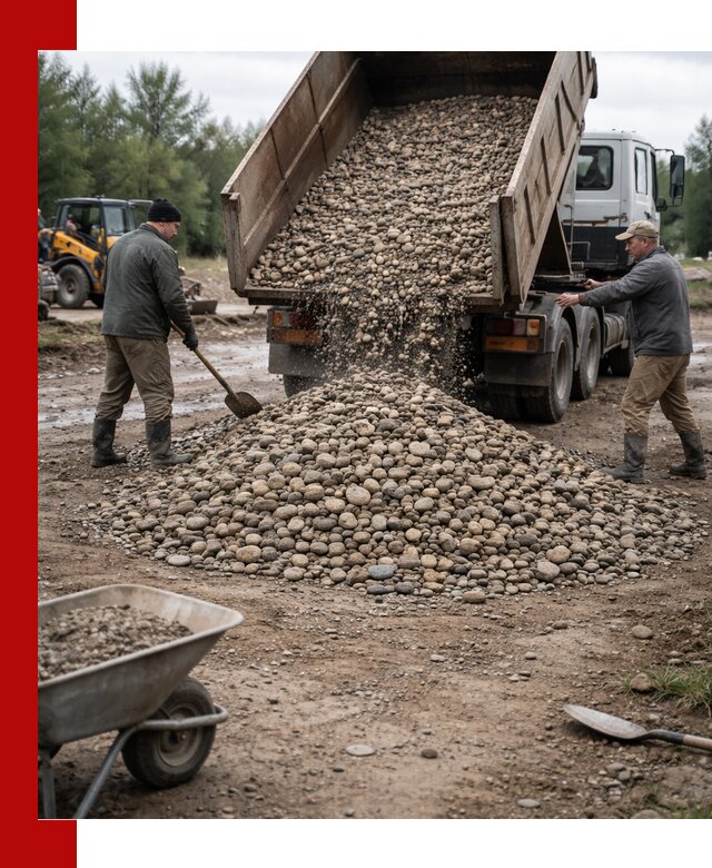Доставка гальки речной оптом и в розницу в Нижнекамске