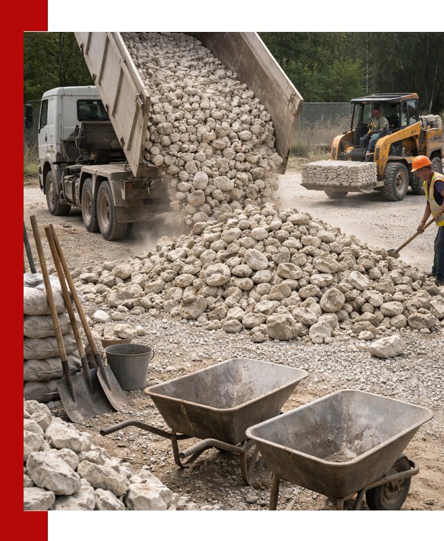 Доставка и продажа бутового известнякового камня в Нижнекамске