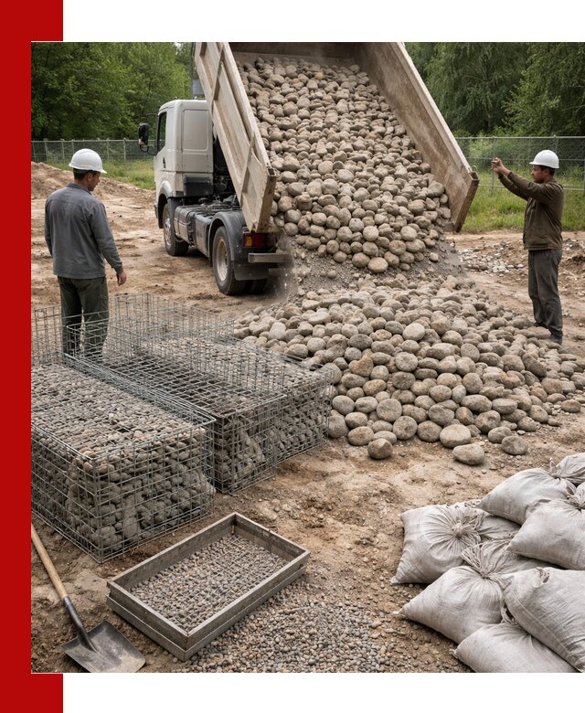 Камень для габионов фракция 70–151 в Нижнекамске