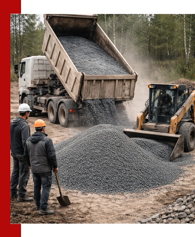 Гранитный отсев 0-5 с доставкой и разгрузкой в Нижнекамске