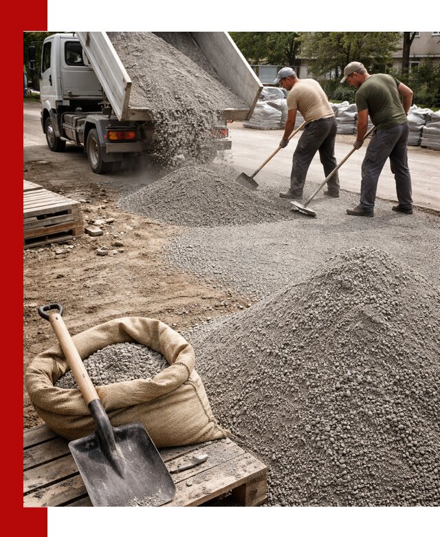 Отсев для тротуарной плитки в Нижнекамске — доставка и укладка