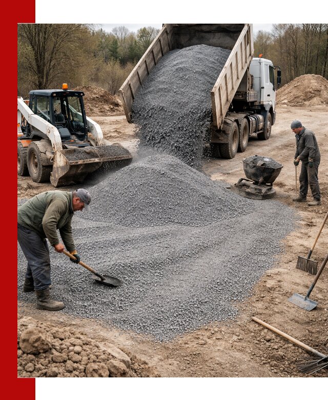 Отсев для подсыпки в Нижнекамске — доставка и подсыпка на участок