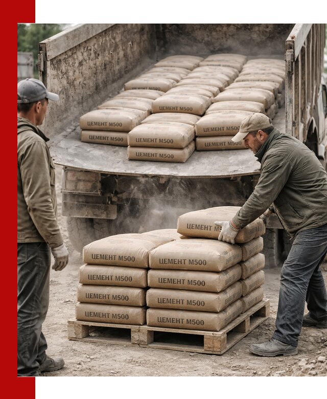 Цемент М500 с доставкой самосвалом в Нижнекамске