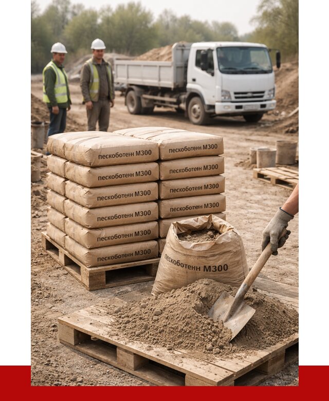 Пескобетон М300 в Нижнекамске с доставкой от 4715 р. за куб | ПРОНЕРУДНжм