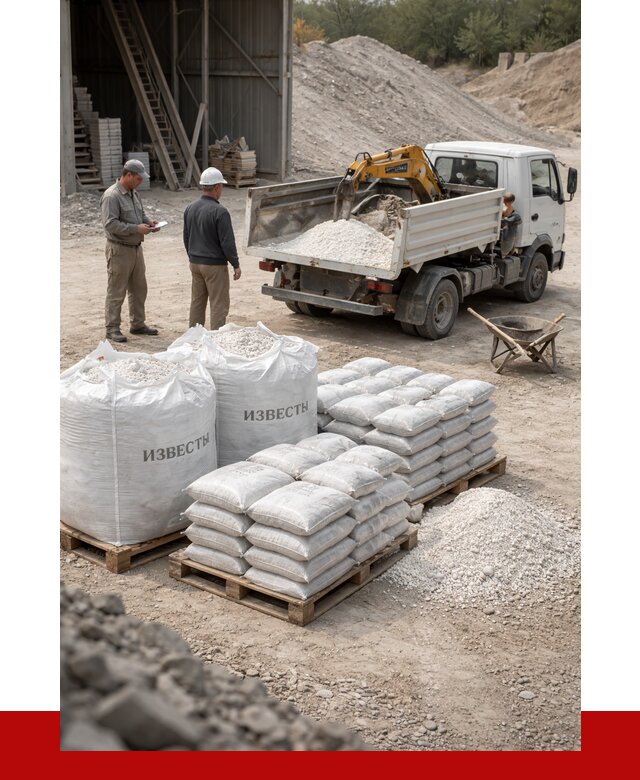 Известь строительная в Нижнекамске с доставкой от 4258 р. | ПРОНЕРУДНжм