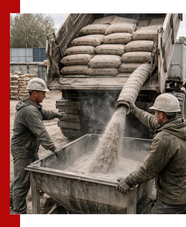 Доставка цемента М400 в Нижнекамске оптом и в розницу