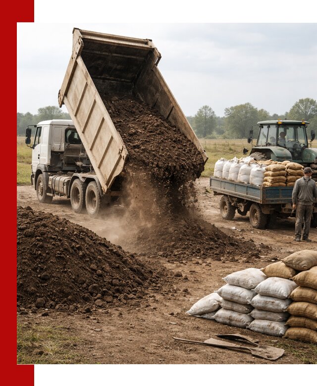 Доставка грунта и удобрений оптом в Нижнекамске для сельхоз и строительства