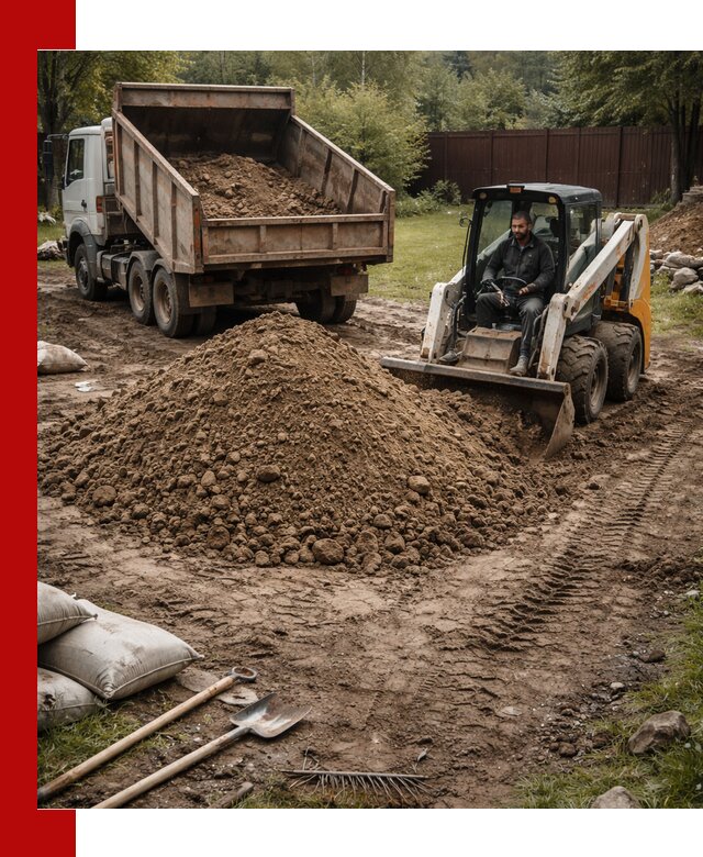 Суглинок для планировки участков в Нижнекамске с доставкой и выгрузкой