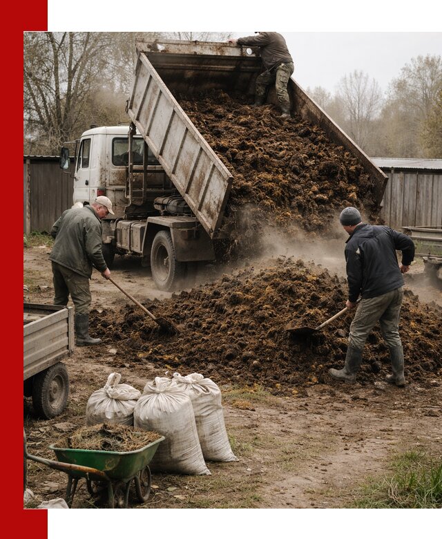 Доставка коровьего навоза самосвалом в Нижнекамске