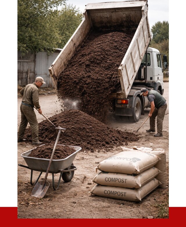 Купить компост в Нижнекамске от 4258 р. за куб с доставкой | ПРОНЕРУДНжм