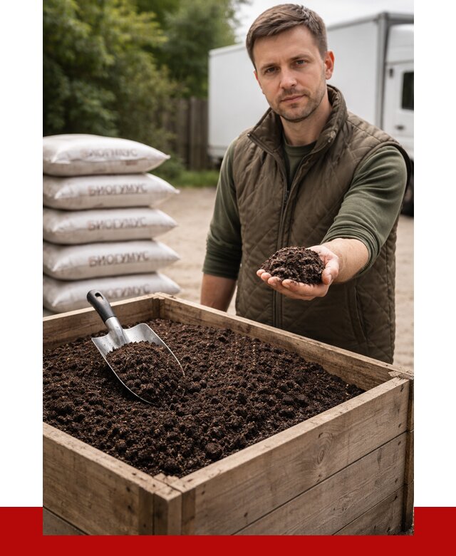 Купить биогумус в Нижнекамске с доставкой от 8618 р. за куб | ПРОНЕРУДНжм