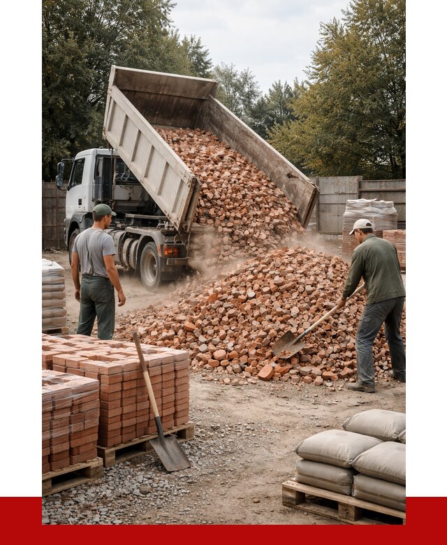 Бой кирпича в Нижнекамске с доставкой от 4258 руб/куб | ПРОНЕРУДНжм
