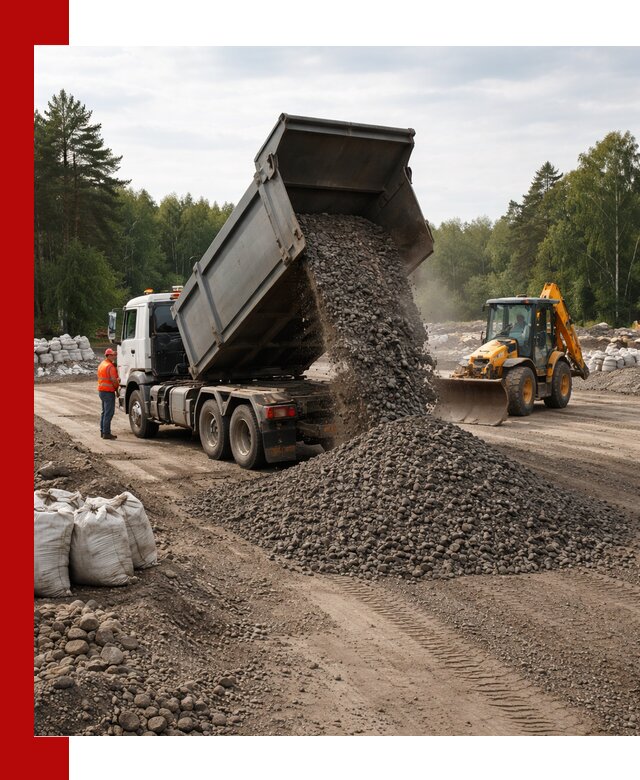 Доставка дробленого асфальта в Нижнекамске для дорожных работ