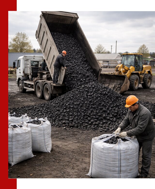Доставка каменного угля в Нижнекамске оптом и в розницу