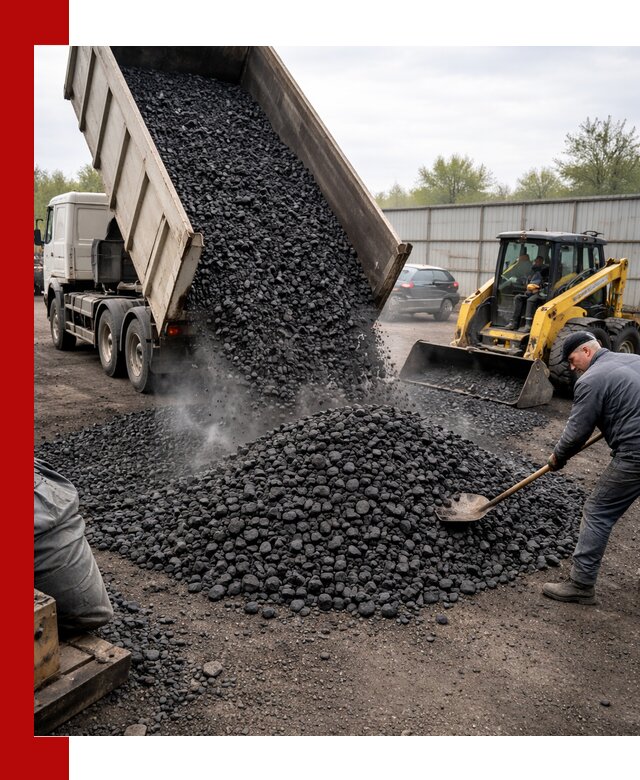 Доставка угля орех в Нижнекамске оптом и в розницу