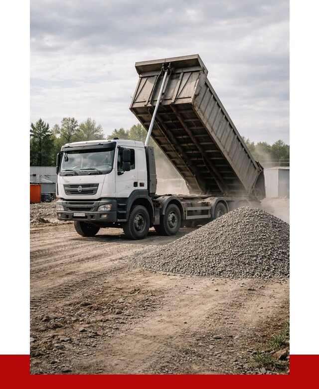 Доставка самосвалом 40 кубов в Нижнекамске от 9125 р. | ПРОНЕРУДНжм