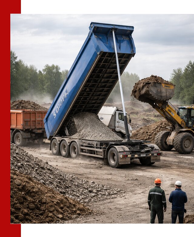 Аренда тонар 40 тонн в Нижнекамске с доставкой материалов