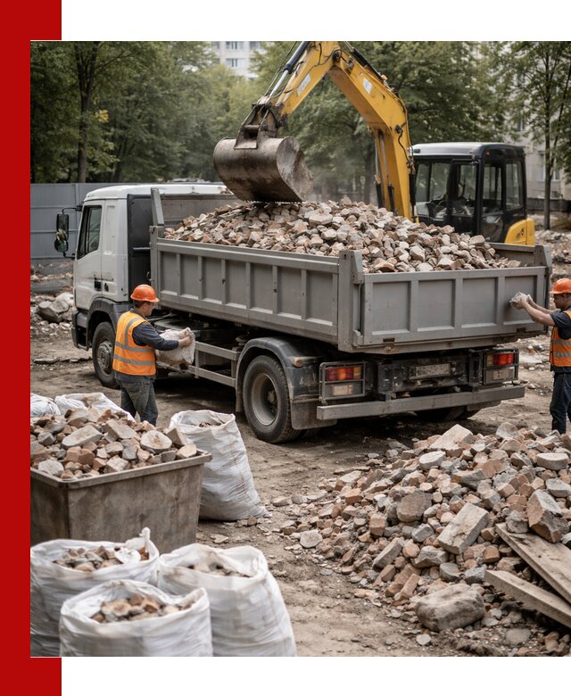 Вывоз строительного мусора в Нижнекамске с самосвалами и контейнерами