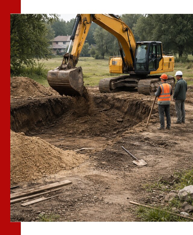Рытье котлована под фундамент в Нижнекамске (быстро и недорого)